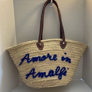 Amore’ in Amalfi straw beach bag. Gently used